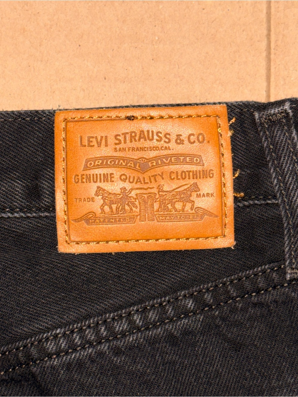 Levi’s Ribcage Wide Leg Jeans Black Size 27 High Rise Like New - Picture 7 of 14